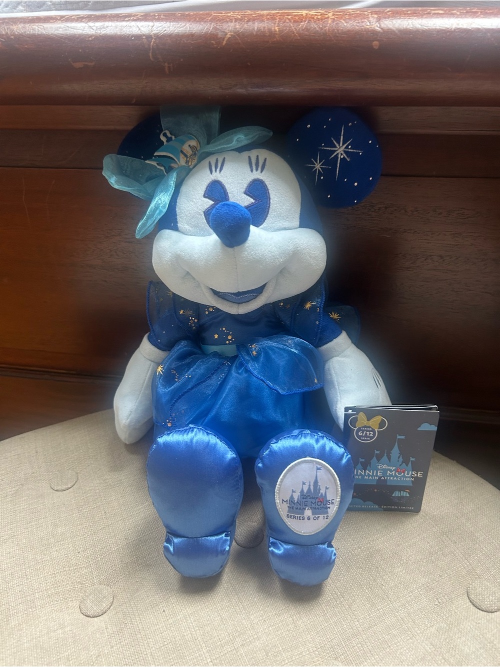 Disney Minnie Mouse Blue Star-Embellished Plush Accent